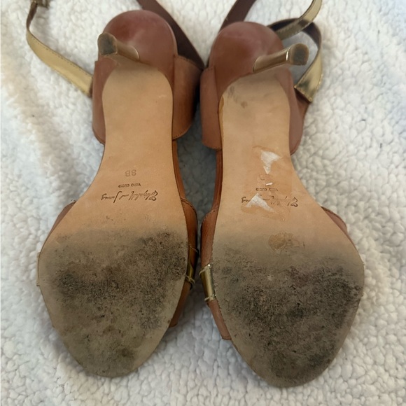 Elizabeth and James gold and tan strap heel - Picture 3 of 9